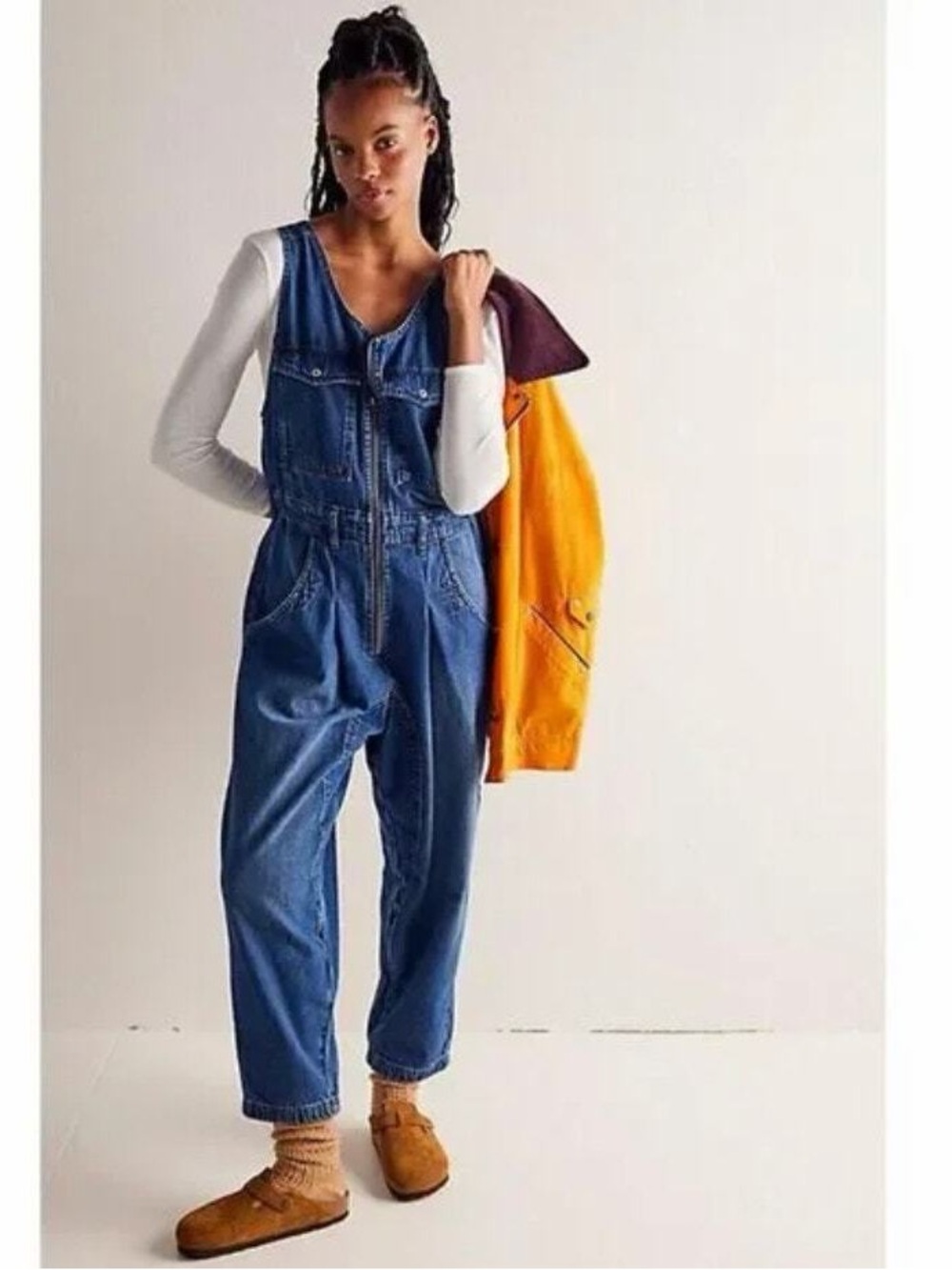 Free People we the free Cloud 9 jumpsuit with Barrel legs NWOT Size XS